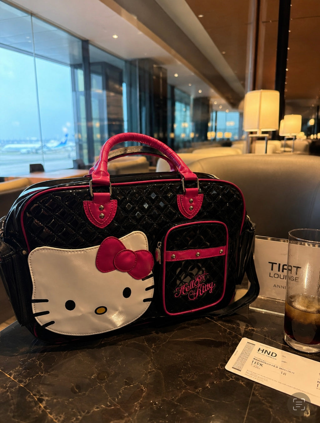 Hello Kitty PU Crossbody Travel Bag – Large Capacity Cute Tote & Makeup Bag for Women and Girls