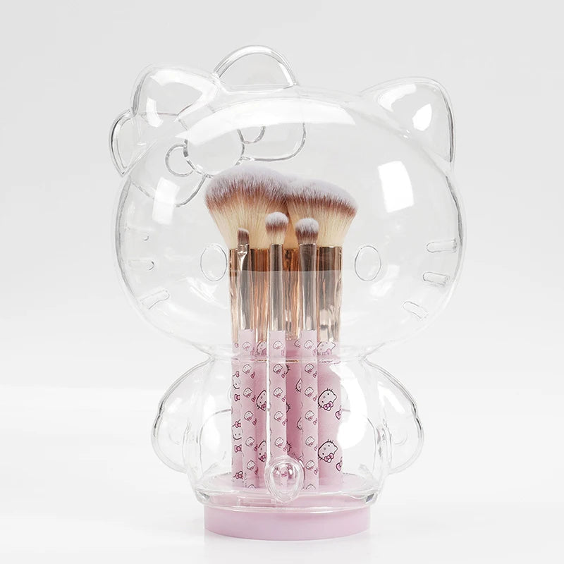 Hello Kitty Makeup Brush Set – Professional Blusher, Eyeshadow & Powder Brushes – Kawaii Cosmetic Tool Kit for Women & Girls
