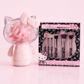 Hello Kitty Makeup Brush Set – Professional Blusher, Eyeshadow & Powder Brushes – Kawaii Cosmetic Tool Kit for Women & Girls