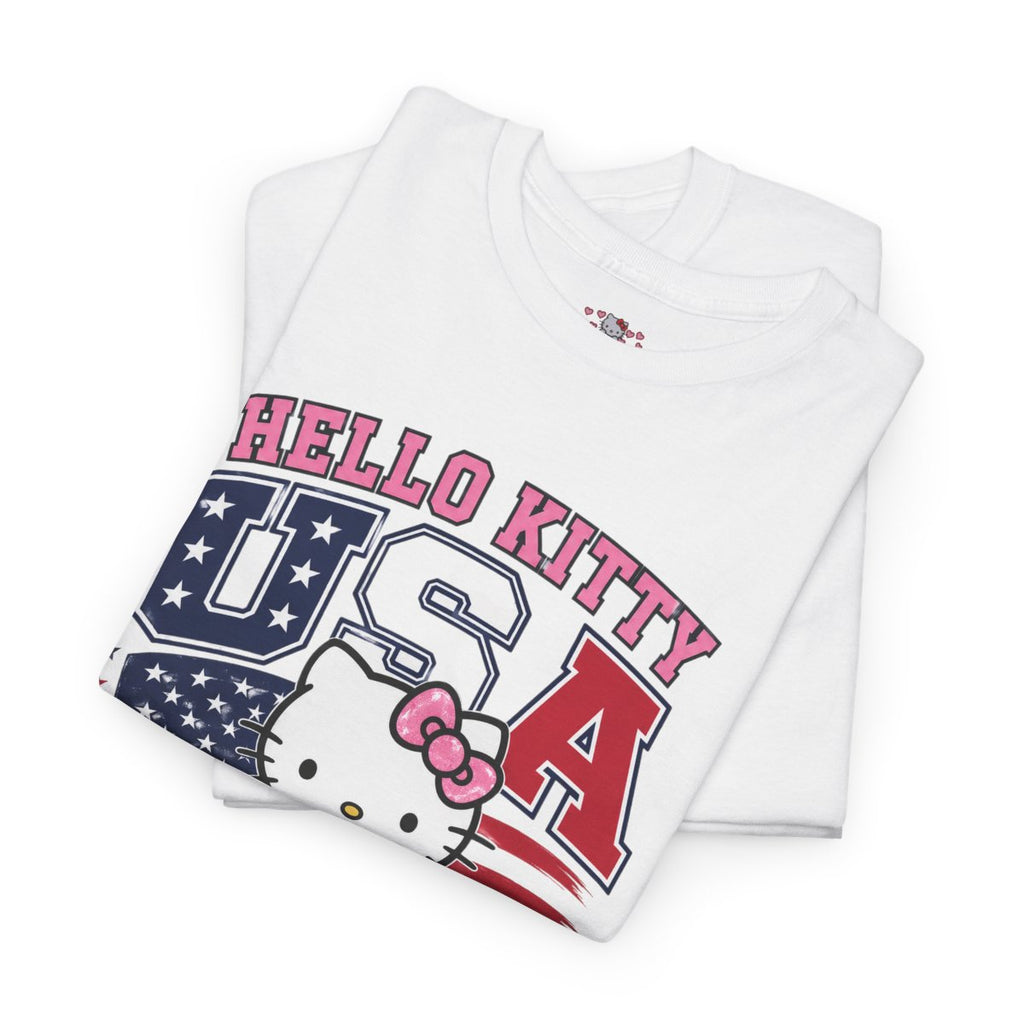 Hello Kitty USA World Cup T-Shirt – Cute Soccer Fan Graphic Tee, Cartoon Football Lover Shirt, Kawaii Sports Fashion Unisex.