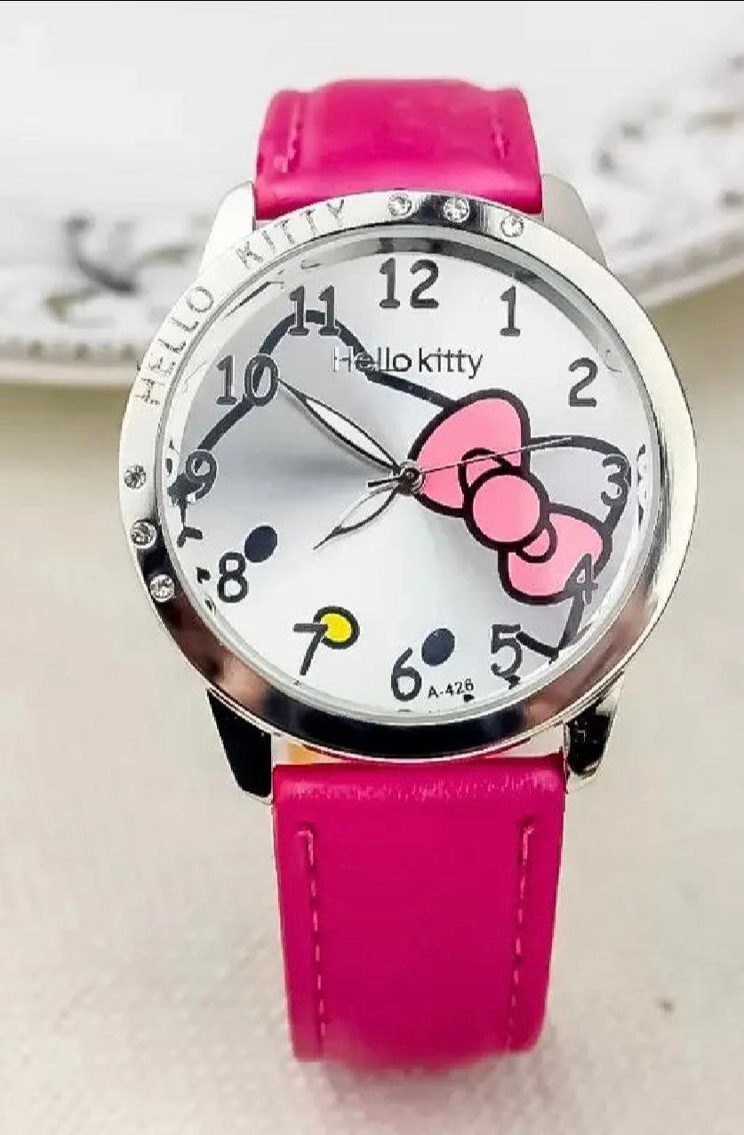 Hello Kitty Kids Quartz Watch – Cute Kawaii Waterproof Cartoon Wristwatch for Girls & Children