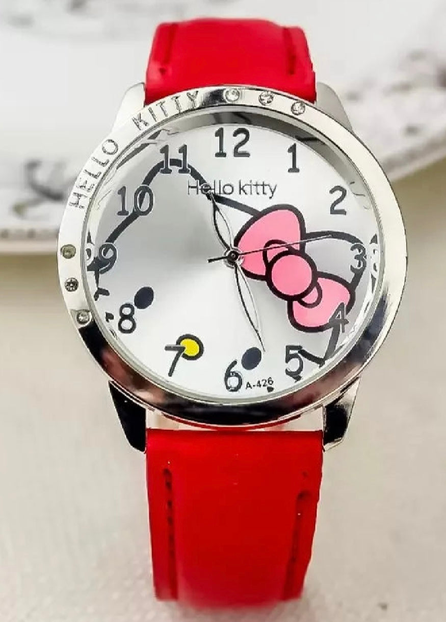 Hello Kitty Kids Quartz Watch – Cute Kawaii Waterproof Cartoon Wristwatch for Girls & Children