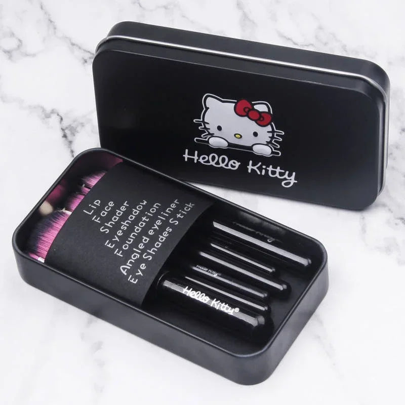 TitleHello Kitty Makeup Brush Set – Cute Blush, Eyebrow, Lip & Eyeshadow Beauty Tools – Facial Cosmetic Brush Kit for Women & Girls Gift