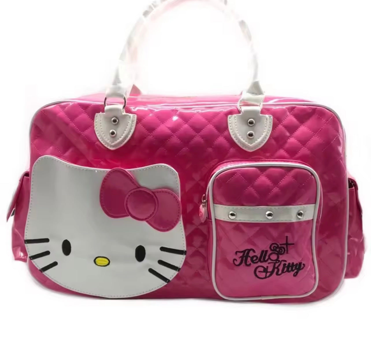 Hello Kitty PU Crossbody Travel Bag – Large Capacity Cute Tote & Makeup Bag for Women and Girls