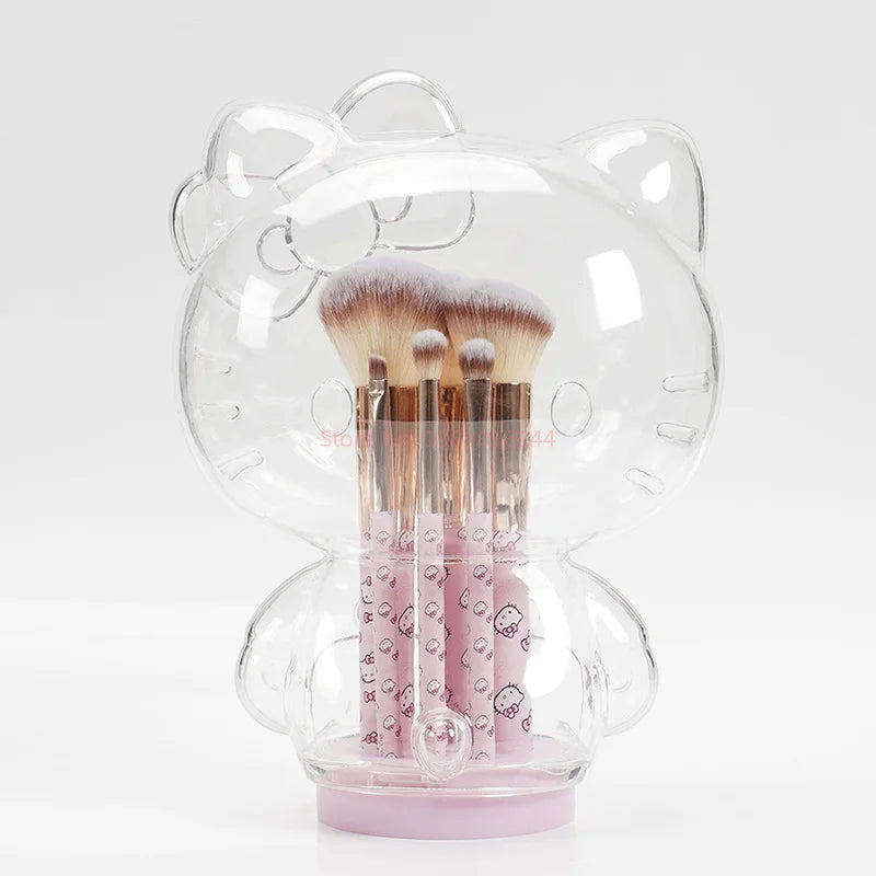 Hello Kitty Makeup Brush Set – Professional Blusher, Eyeshadow & Powder Brushes – Kawaii Cosmetic Tool Kit for Women & Girls