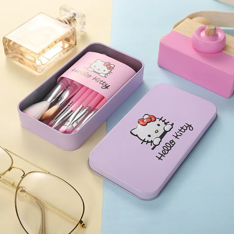 TitleHello Kitty Makeup Brush Set – Cute Blush, Eyebrow, Lip & Eyeshadow Beauty Tools – Facial Cosmetic Brush Kit for Women & Girls Gift