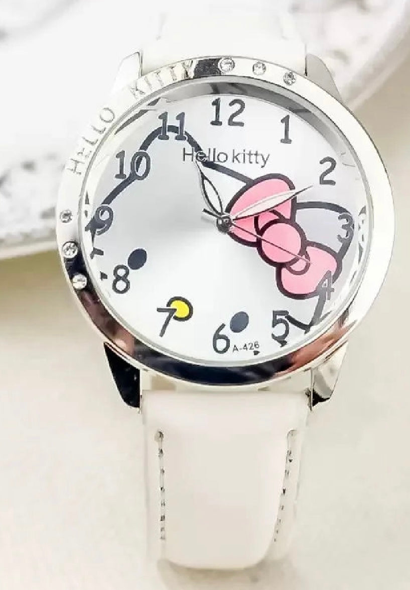Hello Kitty Kids Quartz Watch – Cute Kawaii Waterproof Cartoon Wristwatch for Girls & Children
