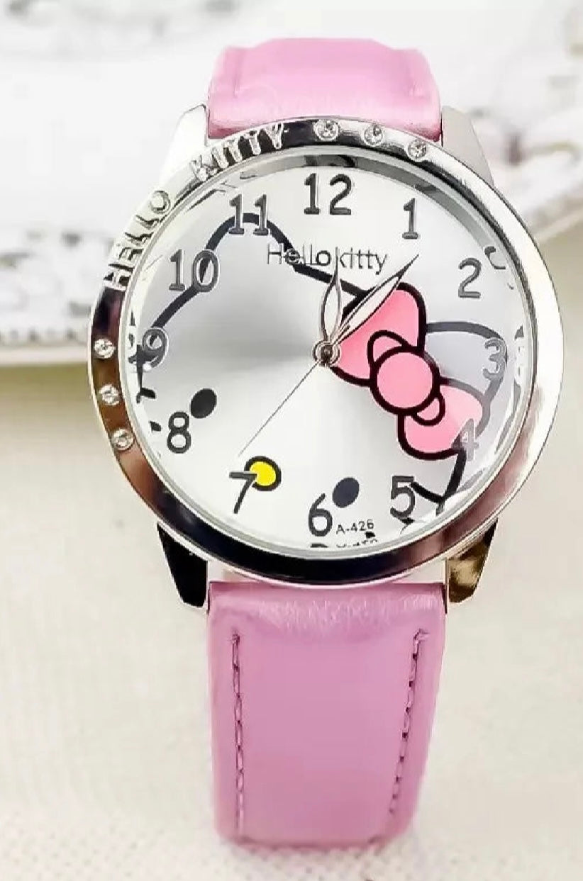 Hello Kitty Kids Quartz Watch – Cute Kawaii Waterproof Cartoon Wristwatch for Girls & Children