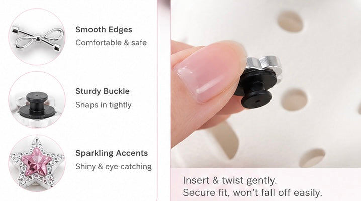Cute Kitty Shoe Charms – Cat & Bow Sandal Accessories for Clogs, Slippers & Hole Shoes