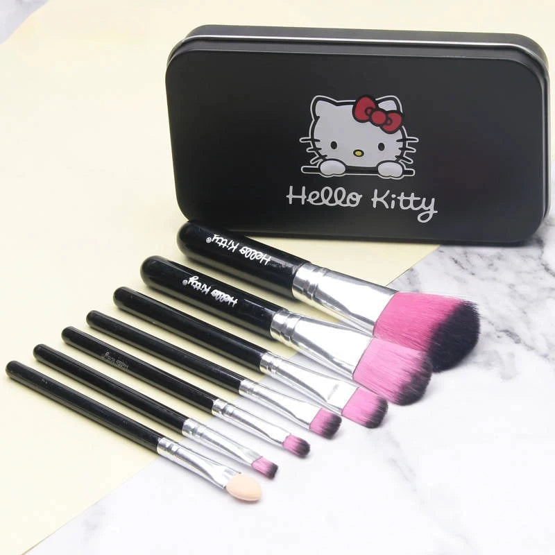 TitleHello Kitty Makeup Brush Set – Cute Blush, Eyebrow, Lip & Eyeshadow Beauty Tools – Facial Cosmetic Brush Kit for Women & Girls Gift