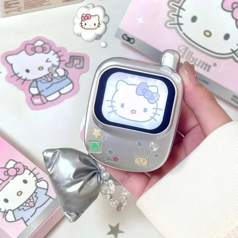 Hello Kitty Wireless Bluetooth Earphones Intelligent Touch Screen Anime Peripheral Creative Gift High Quality Noise Reduction