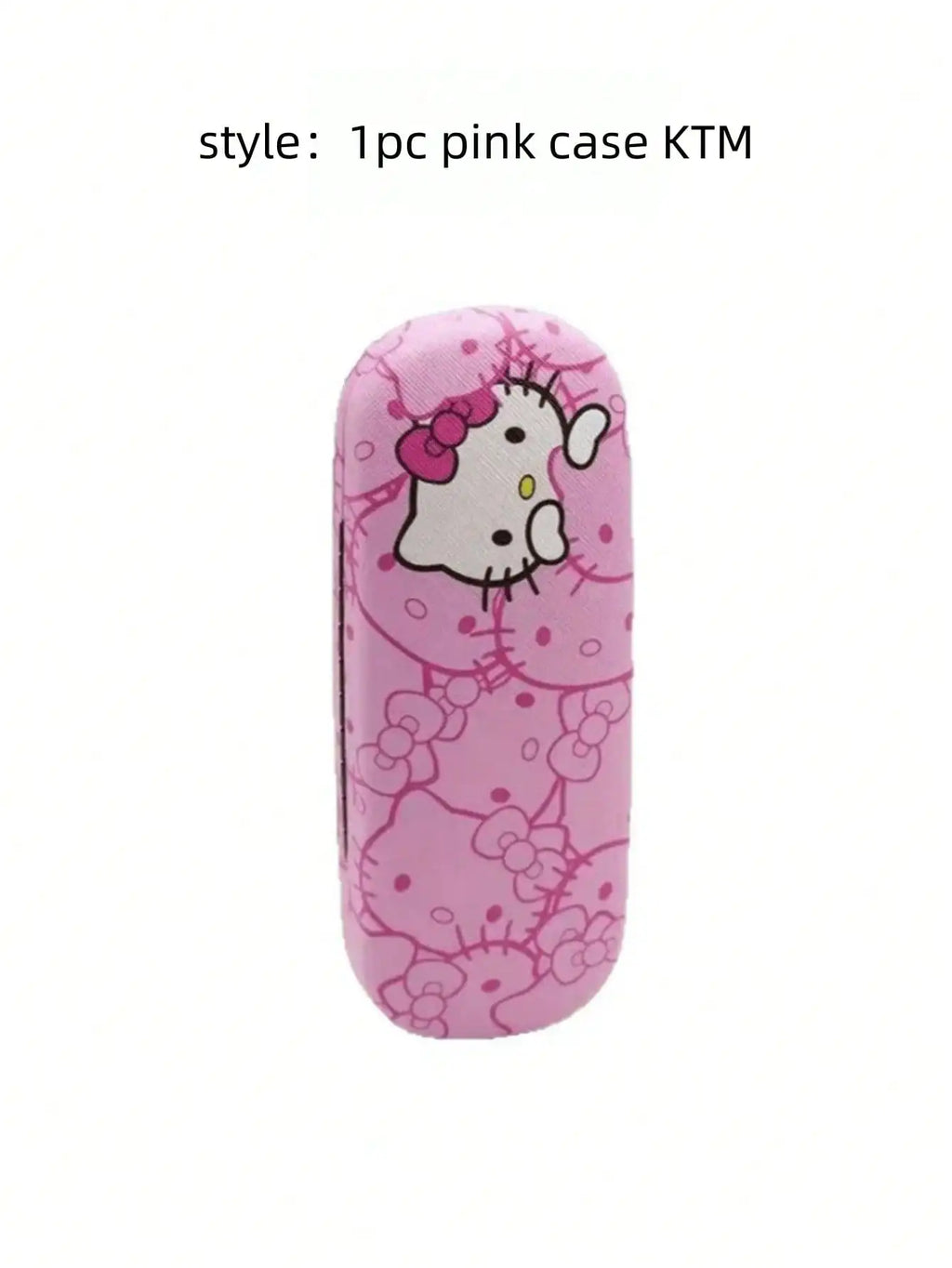 3pcs Hello Kittys glasses case and cloth Pink cat head design Soft microfiber Used to clean and put  glasses, mobile phones