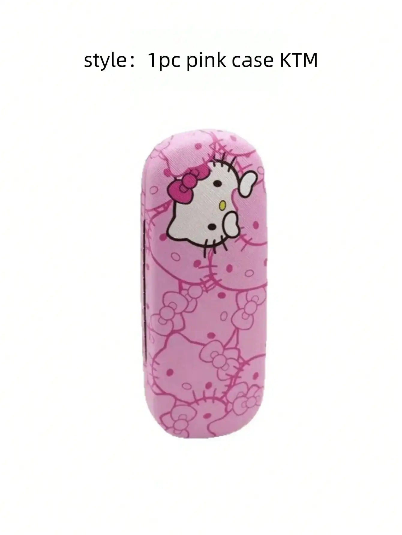 3pcs Hello Kittys glasses case and cloth Pink cat head design Soft microfiber Used to clean and put  glasses, mobile phones