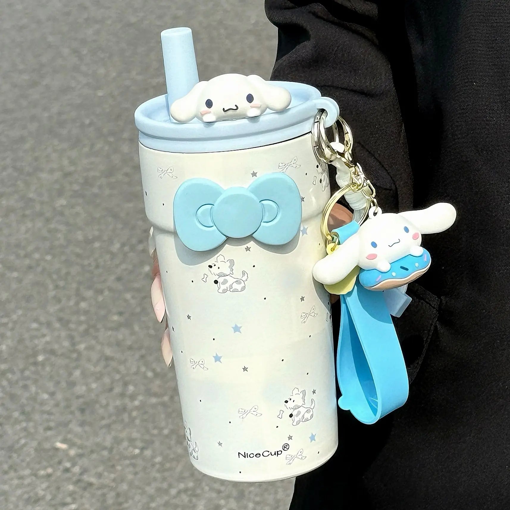New Campus Style Sanrio Hello Kitty Insulated Tumbler with Straw – Large Capacity 316 Stainless Steel Leak-Proof Travel Coffee Cup – Cute Cartoon Water Bottle