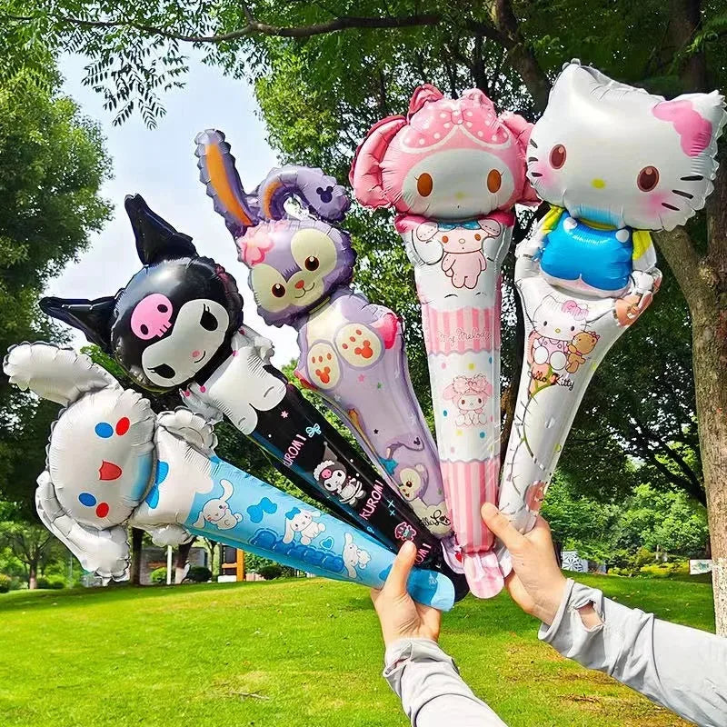 1Set New Cartoon Cute Kitty Cat Balloons My Melody Anime Balloons for Kids' Happy Birthday Party Decorations Anniversary Gifts