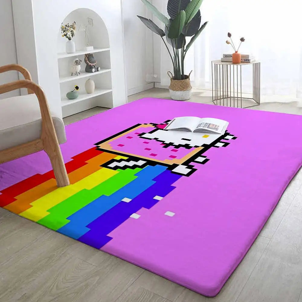 Hello Kitty Flannel Floor Mat – Cute Doormat for Bathroom, Kitchen & Entrance Home Decor