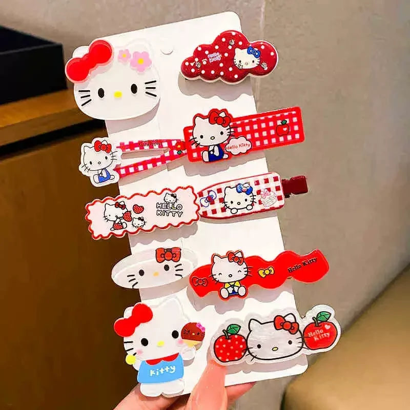 Hello Kitty Hair Accessories Set – Cute Cartoon Hair Ties, Hair Clips & Scrunchies for Girls and Kids