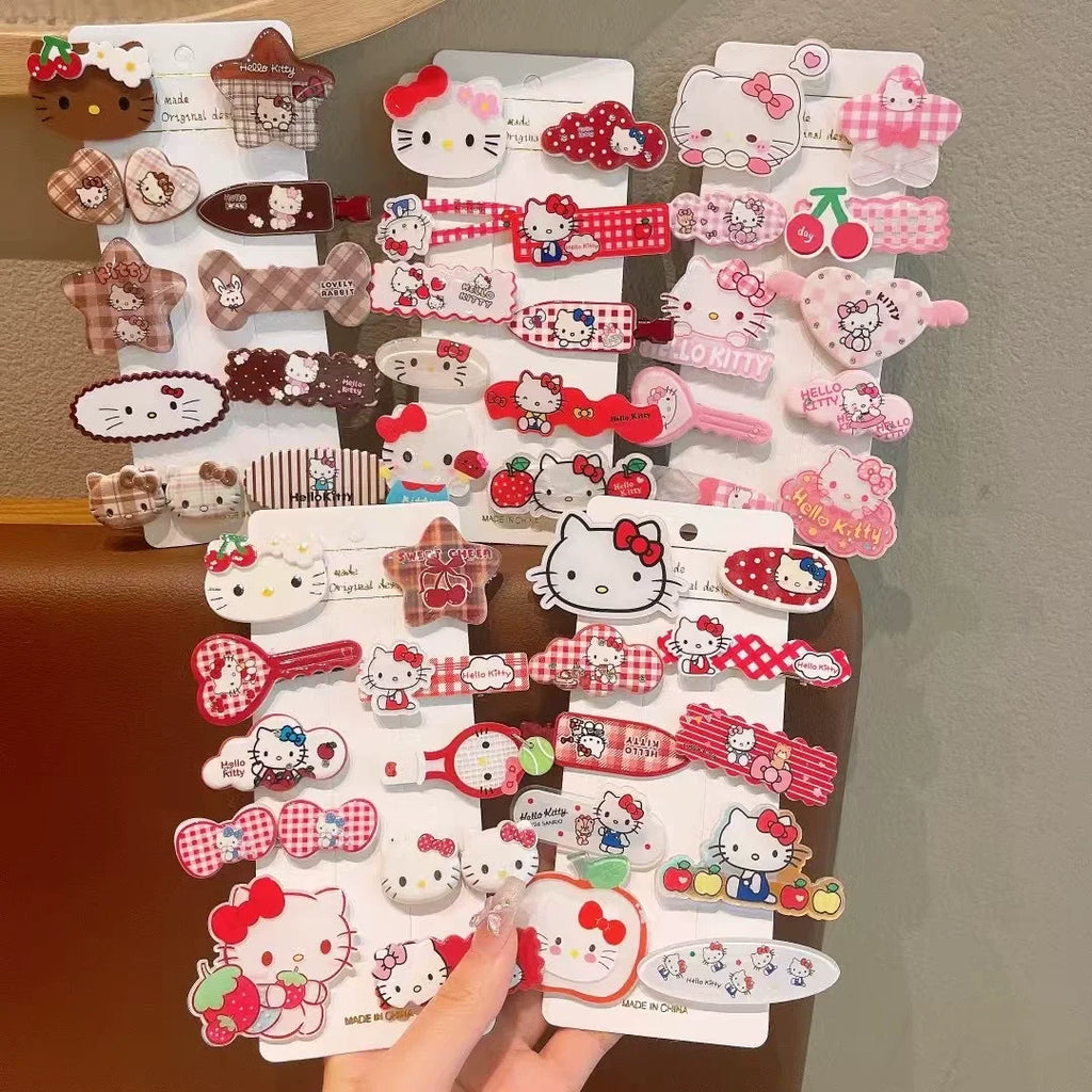 Hello Kitty Hair Accessories Set – Cute Cartoon Hair Ties, Hair Clips & Scrunchies for Girls and Kids