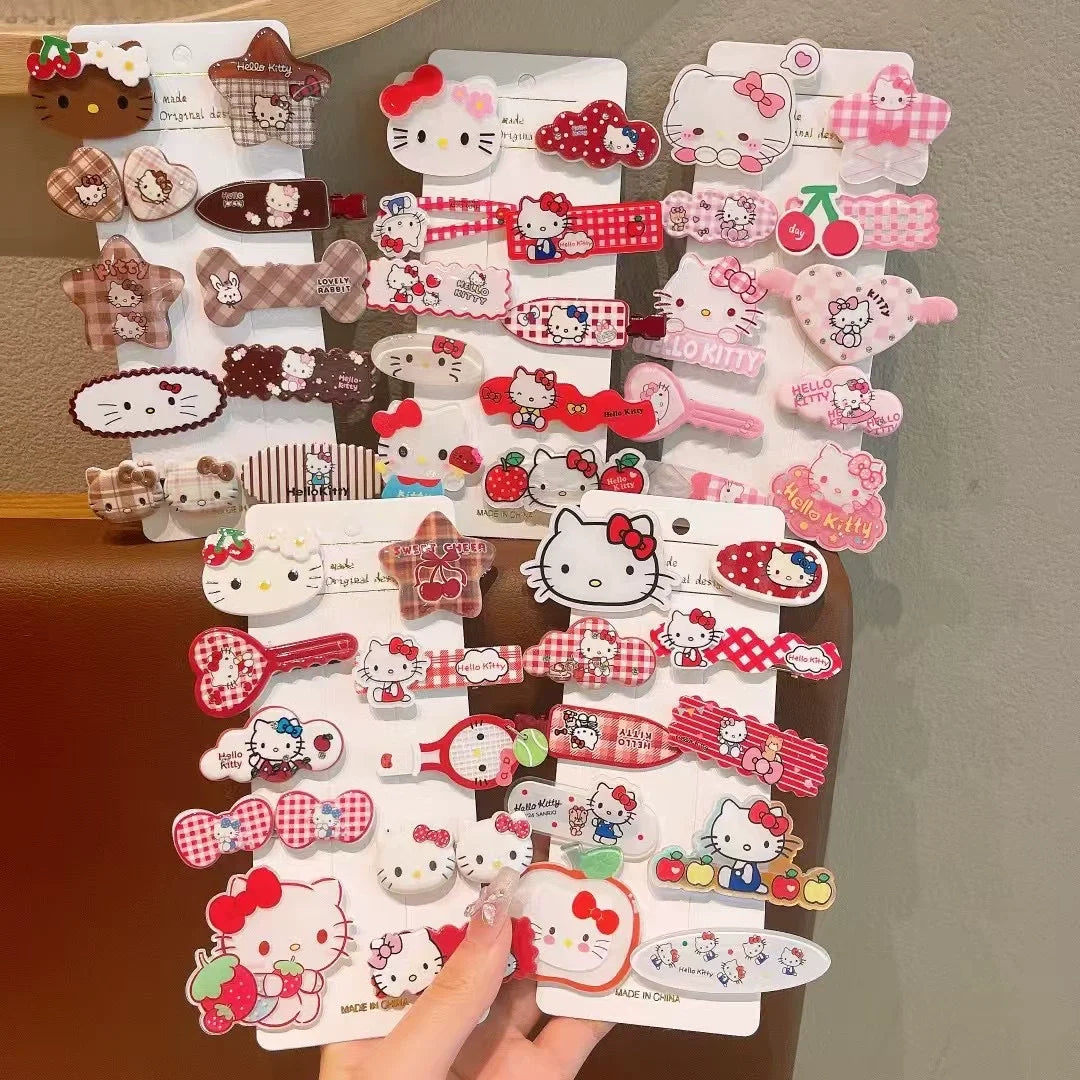 Hello Kitty Hair Accessories Set – Cute Cartoon Hair Ties, Hair Clips & Scrunchies for Girls and Kids