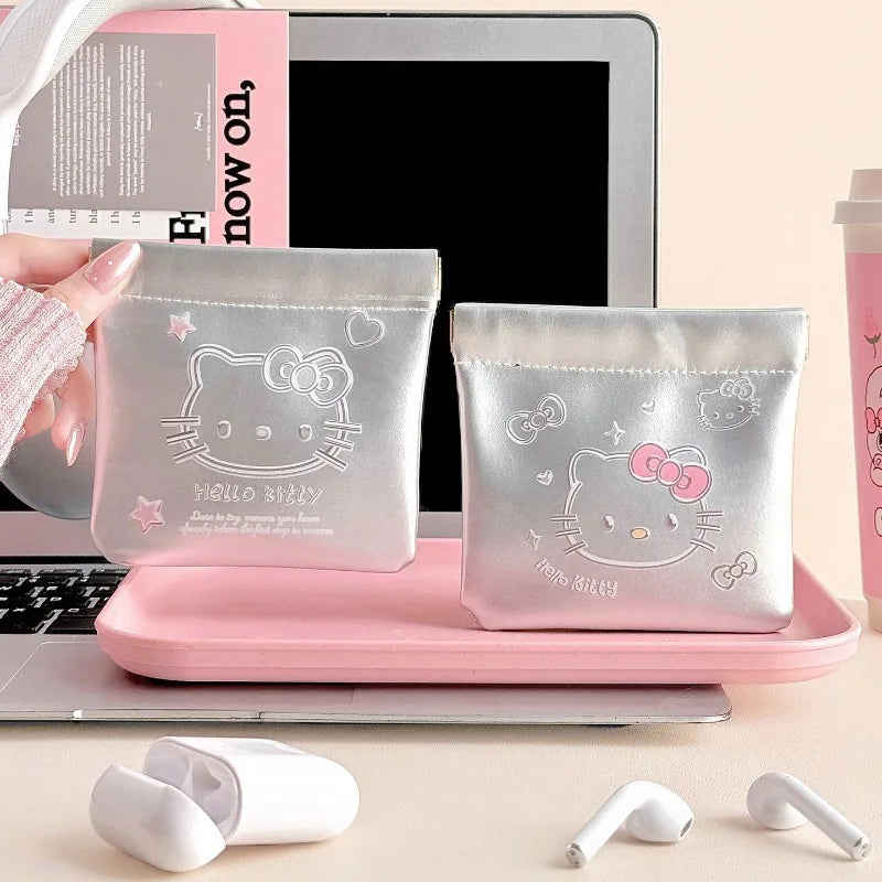 Hello Kitty Organizer Pouch – Portable Makeup, Earphone & Travel Storage Bag