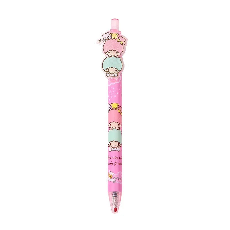6/48Pcs Kawaii Sanrio Hello Kitty Gel Pens – 0.5mm Black Ink Press Pens – Cute Neutral Writing Pens for School, Office & Promotional Gift Set