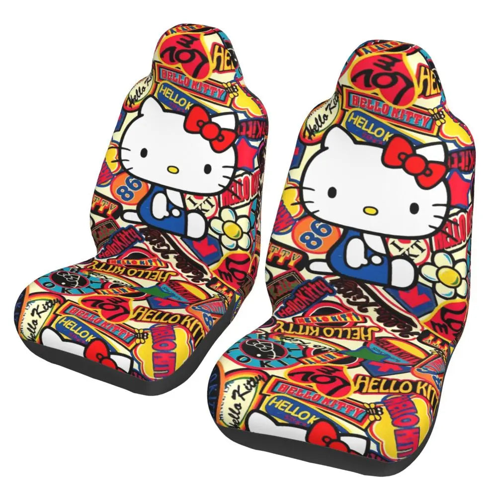Hello Kitty Universal Car Seat Cover – Waterproof Kawaii Cartoon Seat Protector for Cars, SUVs & Trucks