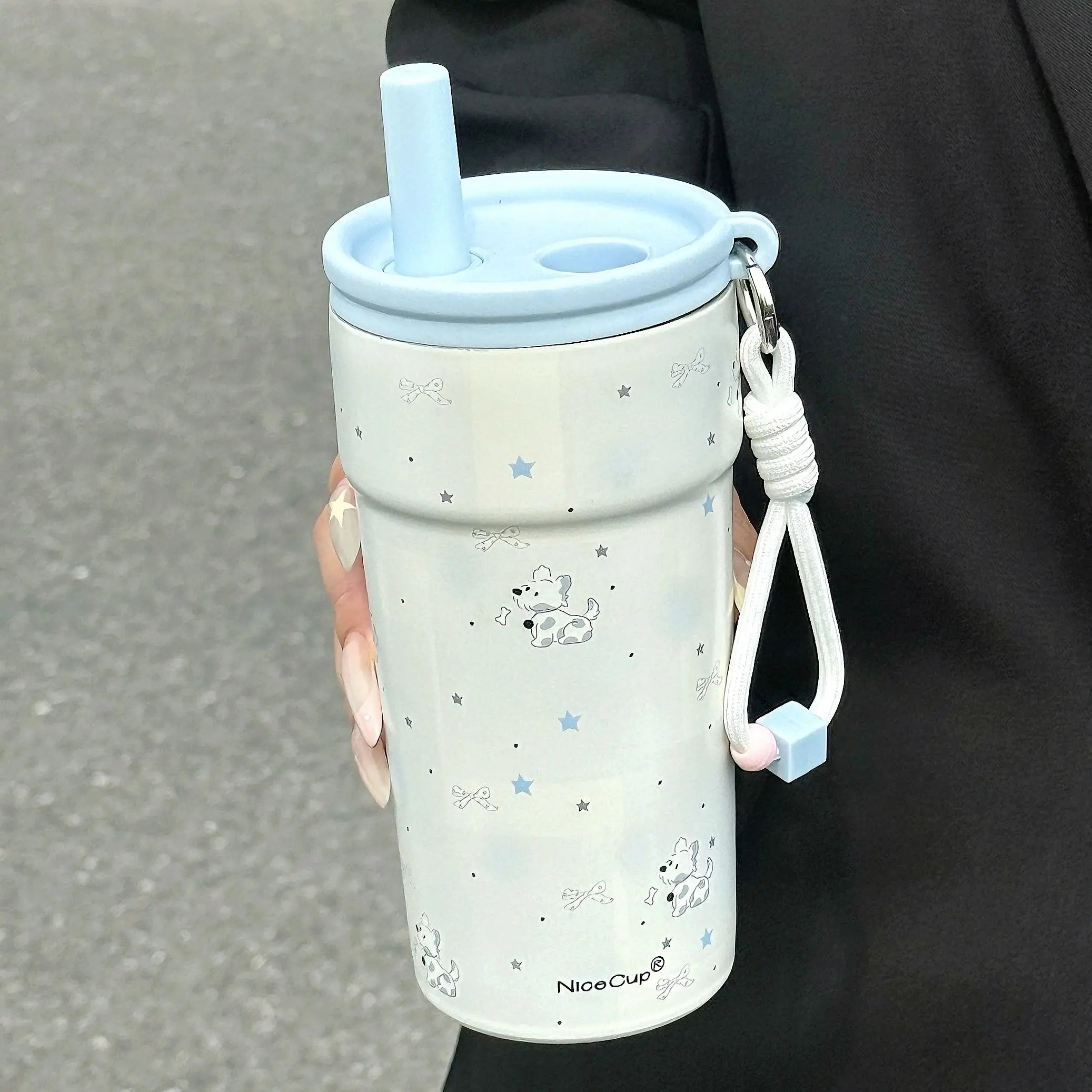 New Campus Style Sanrio Hello Kitty Insulated Tumbler with Straw – Large Capacity 316 Stainless Steel Leak-Proof Travel Coffee Cup – Cute Cartoon Water Bottle