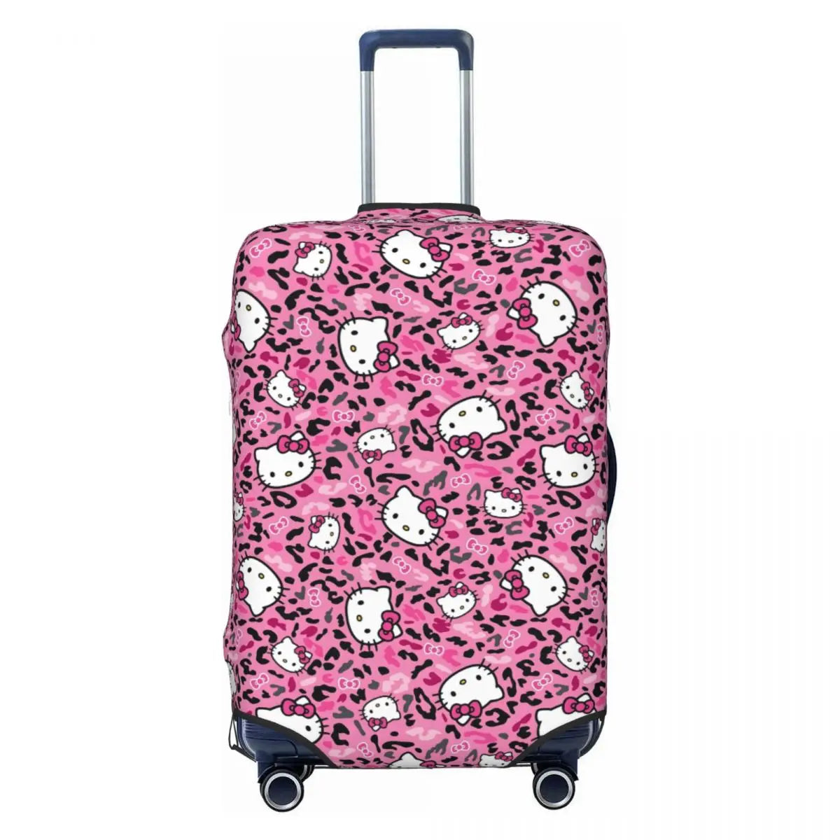 Custom Girls Kitten Classical Printing Luggage Cover Elastic Cute KT Cat Travel Suitcase Protective Covers Fits 18-32 Inch