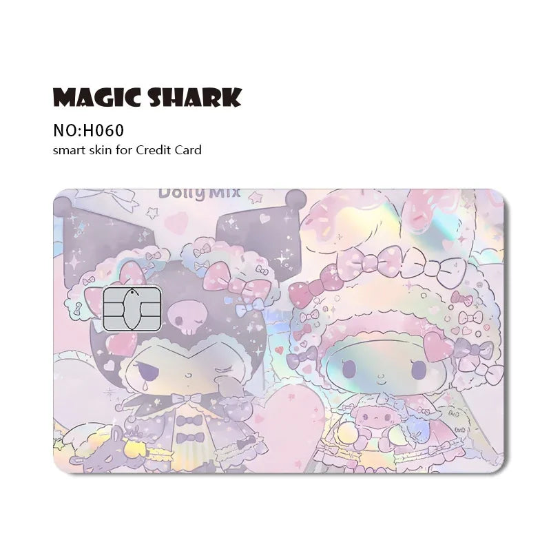 Hello Kitty & Kuromi Holographic Laser Shiny Card Skin Sticker for Debit & Credit Cards 💳🎀