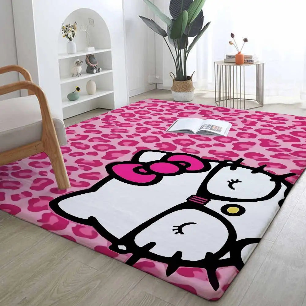 Hello Kitty Flannel Floor Mat – Cute Doormat for Bathroom, Kitchen & Entrance Home Decor