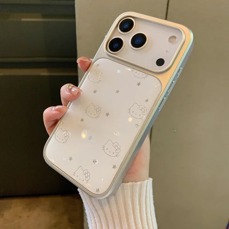 Cute Kawaii Hello Kitty Resin Phone Case – Trendy Protective Cover for iPhone 11, 12, 13, 14, 15, 16, 17, Plus, Air & Pro Max