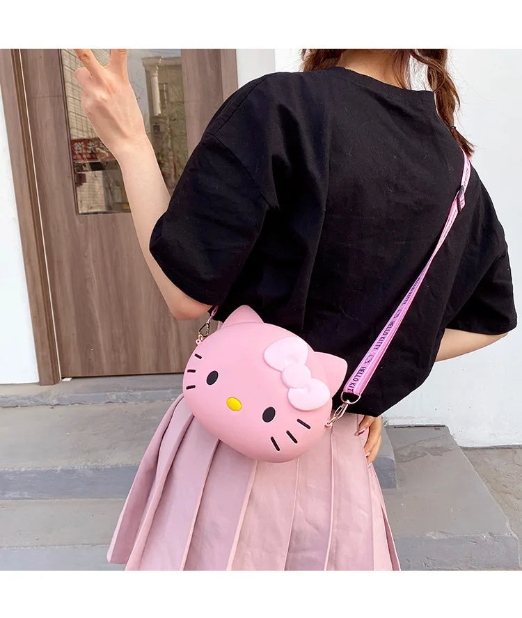 Hello Kitty 3D Crossbody Bag – Kawaii Small Messenger Phone Purse (11cm / 19cm) for Women & Girls