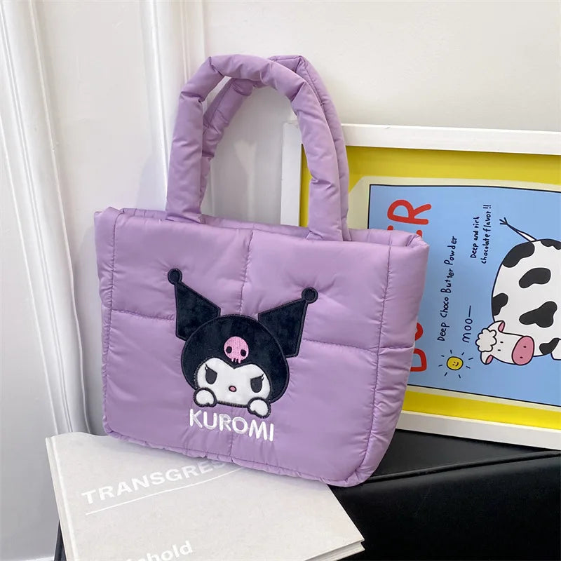 Anime Sanrio Hello Kitty Hand Bag Shoulder Bag My Melody Cinnamoroll Kuromi Makeup Bag Commuter Bag Birthday Christmas Gifts