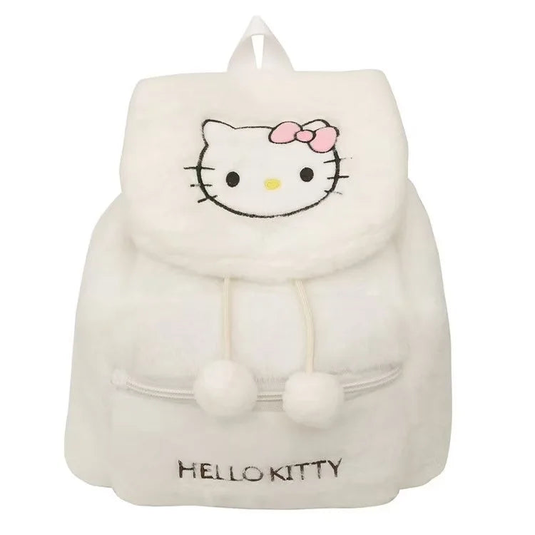 Sanrio Plush Backpack Cartoon Kuromi Melody Cute Backpack Female Sweet Backpack Doll Bag