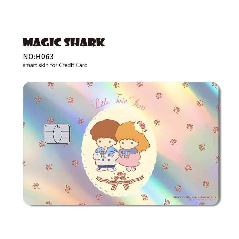 Hello Kitty & Kuromi Holographic Laser Shiny Card Skin Sticker for Debit & Credit Cards 💳🎀