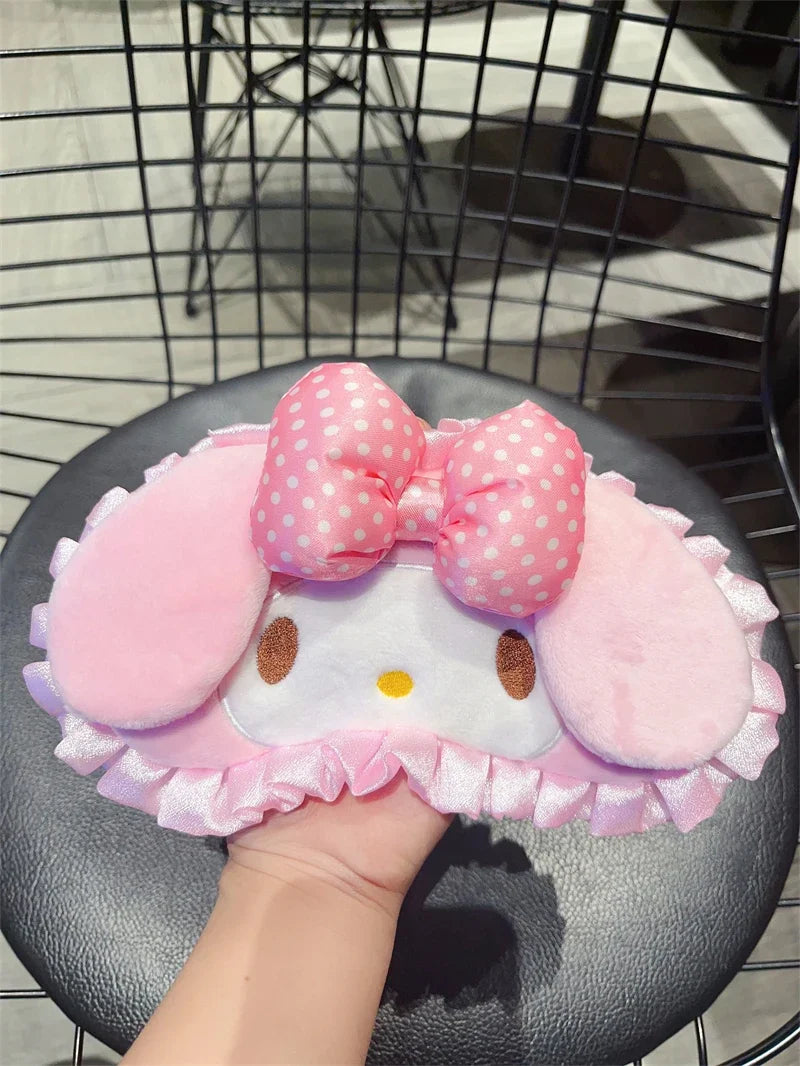 Cartoon My Melody Blindfold Cat Kawaii Eye Mask Comfortable Sleeping Blindfolds Japanese Style Eyeshade Girl