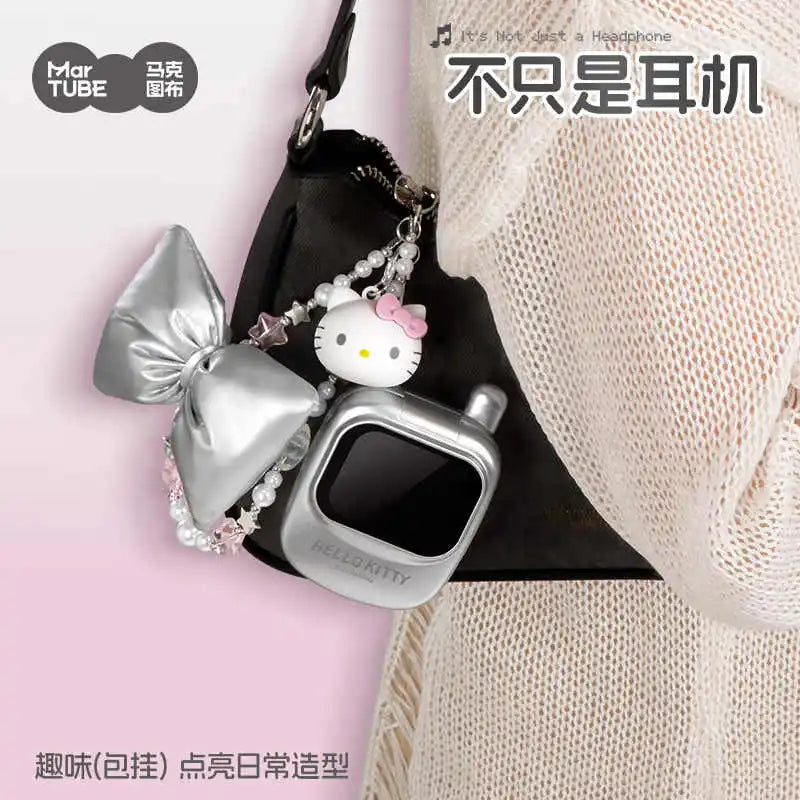 Hello Kitty Wireless Bluetooth Earphones Intelligent Touch Screen Anime Peripheral Creative Gift High Quality Noise Reduction