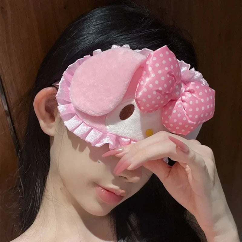 My Melody Cartoon Sleep Eye Mask – Kawaii Japanese Style Comfortable Blindfold for Sleeping