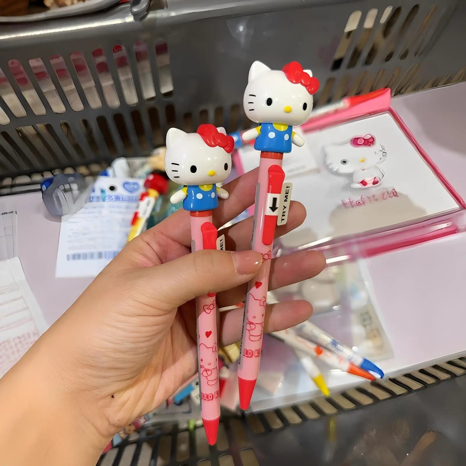 Hello Kitty Pen Retractable Ballpoint Pen Cute Cartoon Pen Smooth Writing Ballpoint Pen Student Gift Christmas Gift
