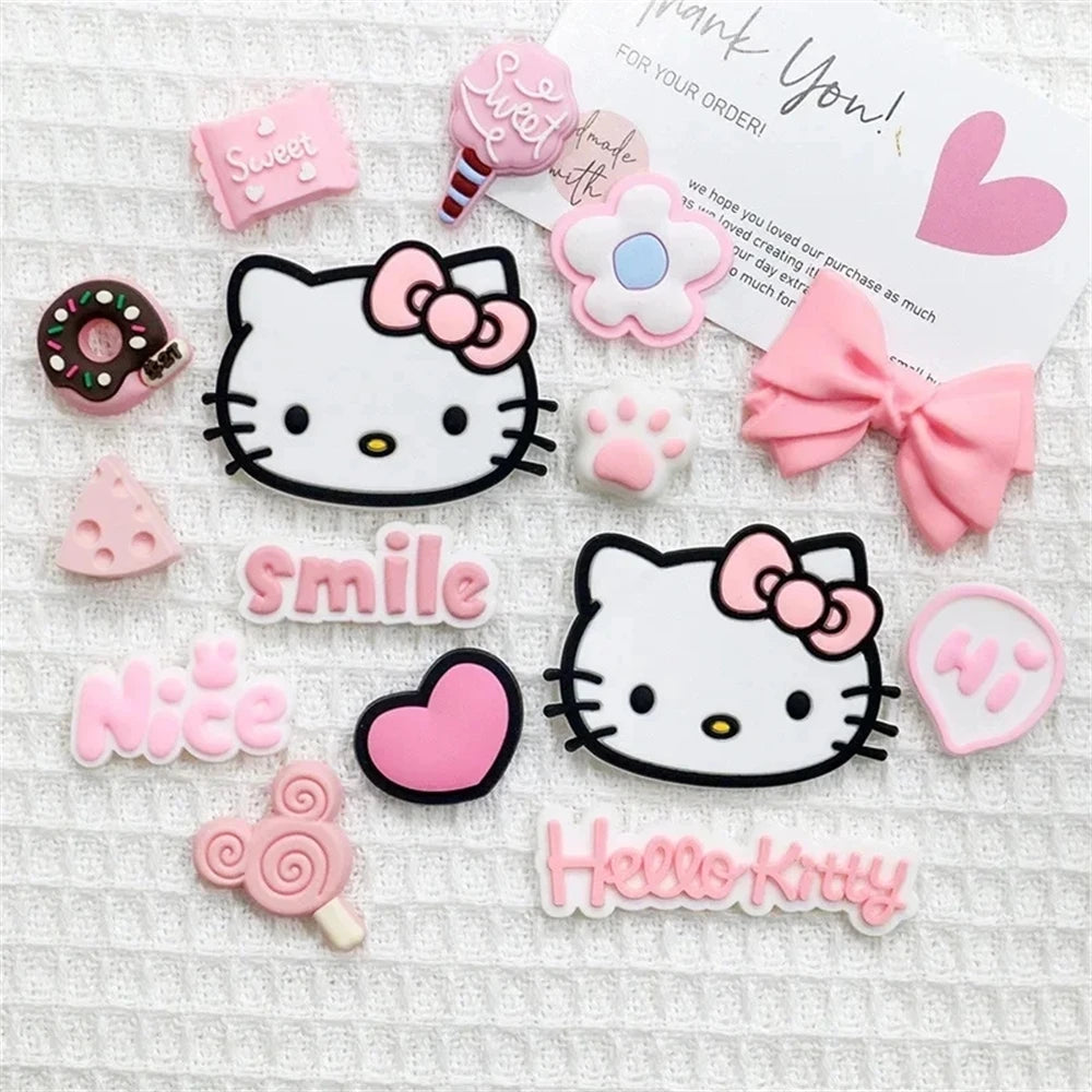 Hello Kitty Pink Series Shoe Charms – Cute Cartoon DIY Clog Accessories for Sandals & Garden Shoes