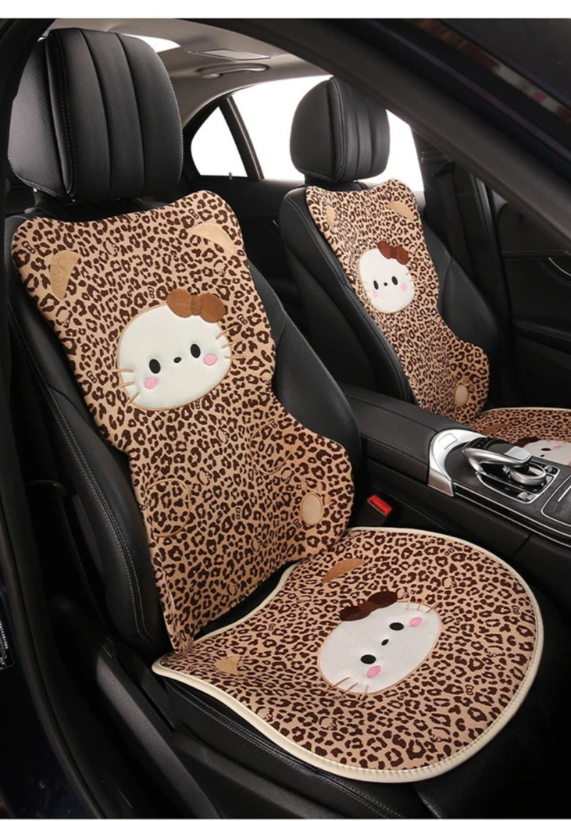 Hello Kitty Car Neck & Lumbar Support Pillow Set – Cute Cartoon Headrest Cushion for Travel & Driving Comfort