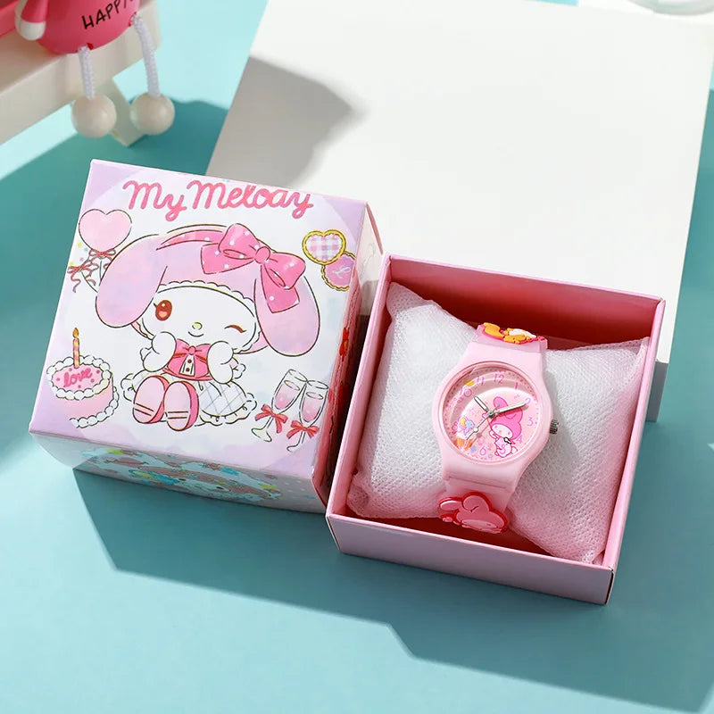 Hello Kitty 3D Cartoon Kids Watch – Waterproof Quartz Wristwatch Gift Set for Girls