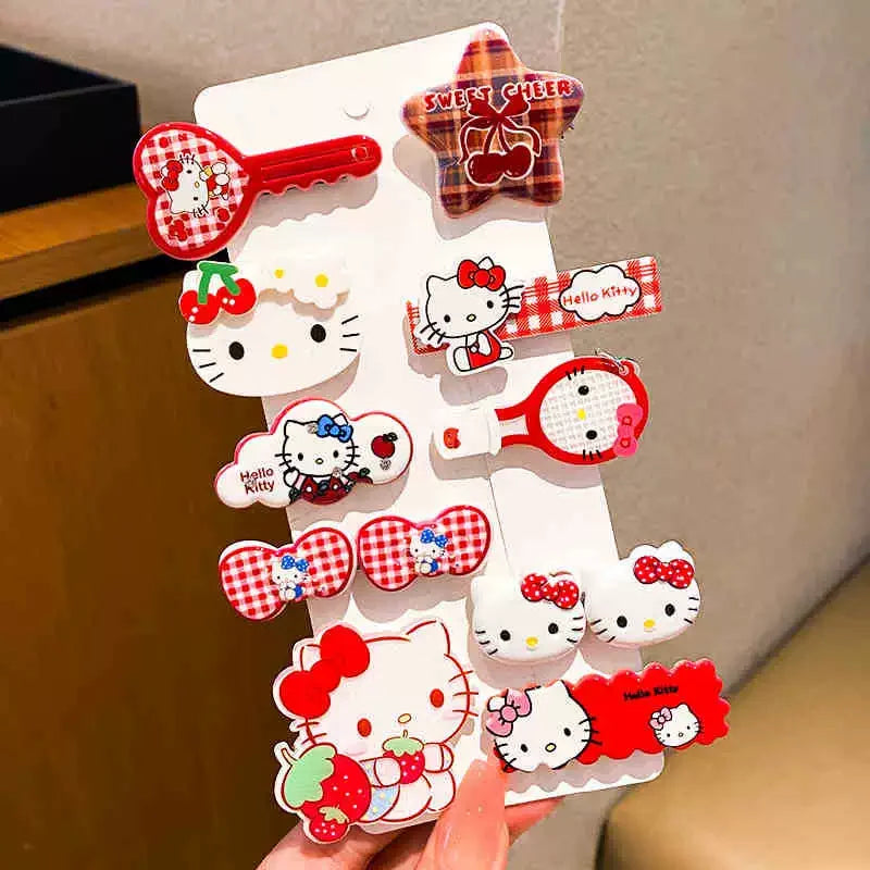 Hello Kitty Hair Accessories Set – Cute Cartoon Hair Ties, Hair Clips & Scrunchies for Girls and Kids