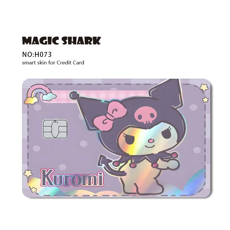 Hello Kitty & Kuromi Holographic Laser Shiny Card Skin Sticker for Debit & Credit Cards 💳🎀