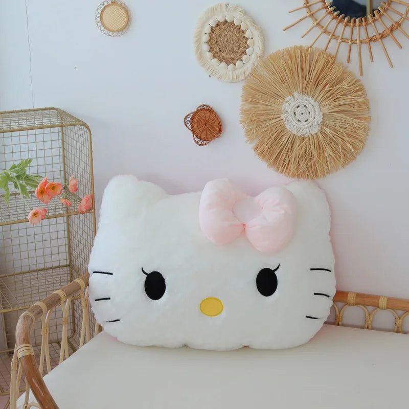 Big Size Hello Kitty Headrest Back Cushion – Plush Pillow & Blanket Set for Sofa, Bed & Home Decor