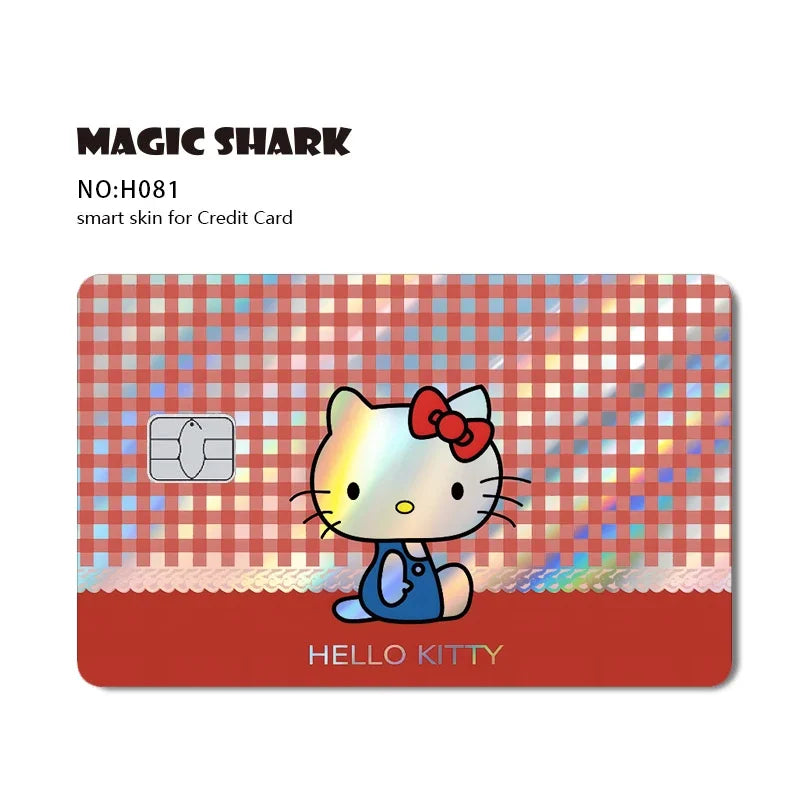 Hello Kitty & Kuromi Holographic Laser Shiny Card Skin Sticker for Debit & Credit Cards 💳🎀