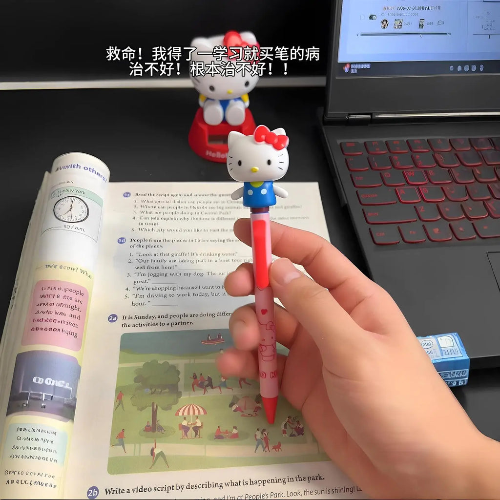 Hello Kitty Pen Retractable Ballpoint Pen Cute Cartoon Pen Smooth Writing Ballpoint Pen Student Gift Christmas Gift