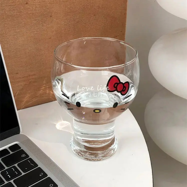 Sanrio Hello Kitty Glass Cup Yanzhijia Party Atmosphere Beer Mug Fashion Simple Cartoon Send To Friends Birthday Gift Cute 2026