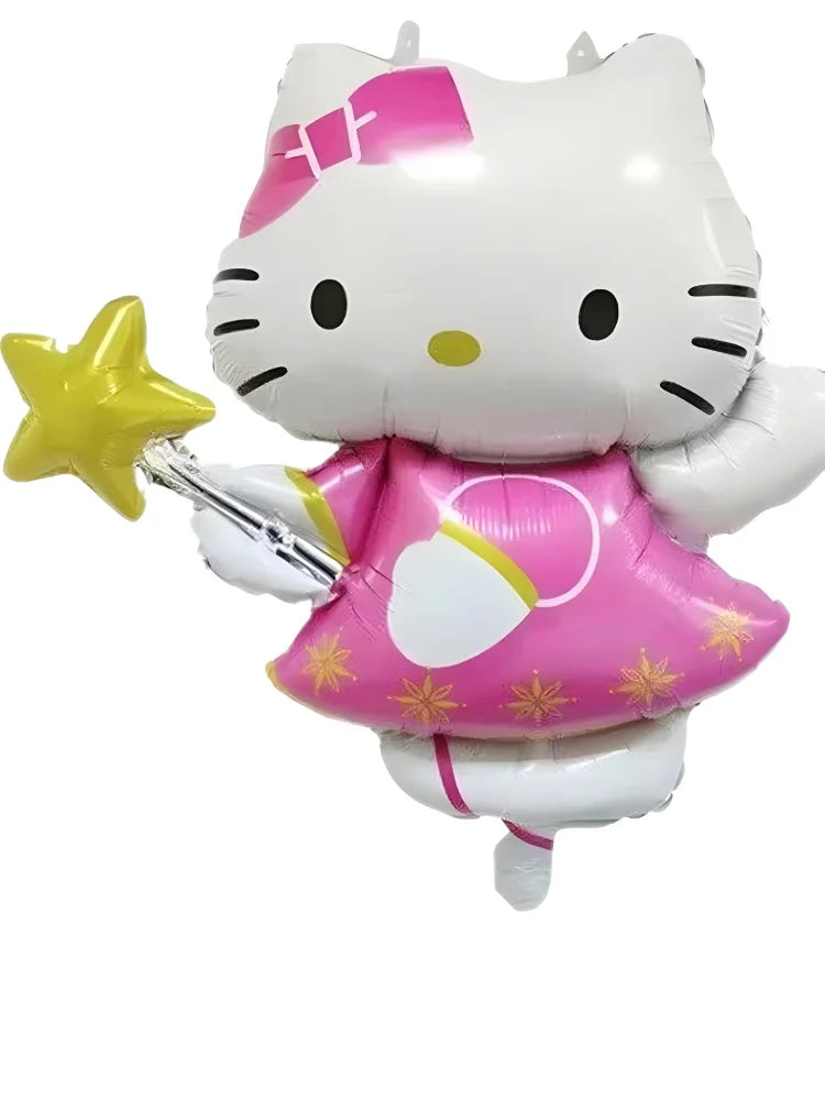 53-piece Hello Kitty-themed balloon set in pink foil and latex—perfect for baby showers, kids’ and girls’ birthdays, and holiday