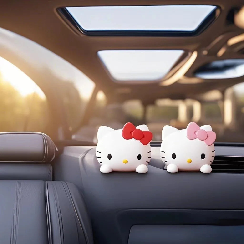 Sanrio Hello Kitty 3D Car Air Freshener Ornament - Kawaii Cute Motorbike Desk Decoration Gift for Girls Birthday Present
